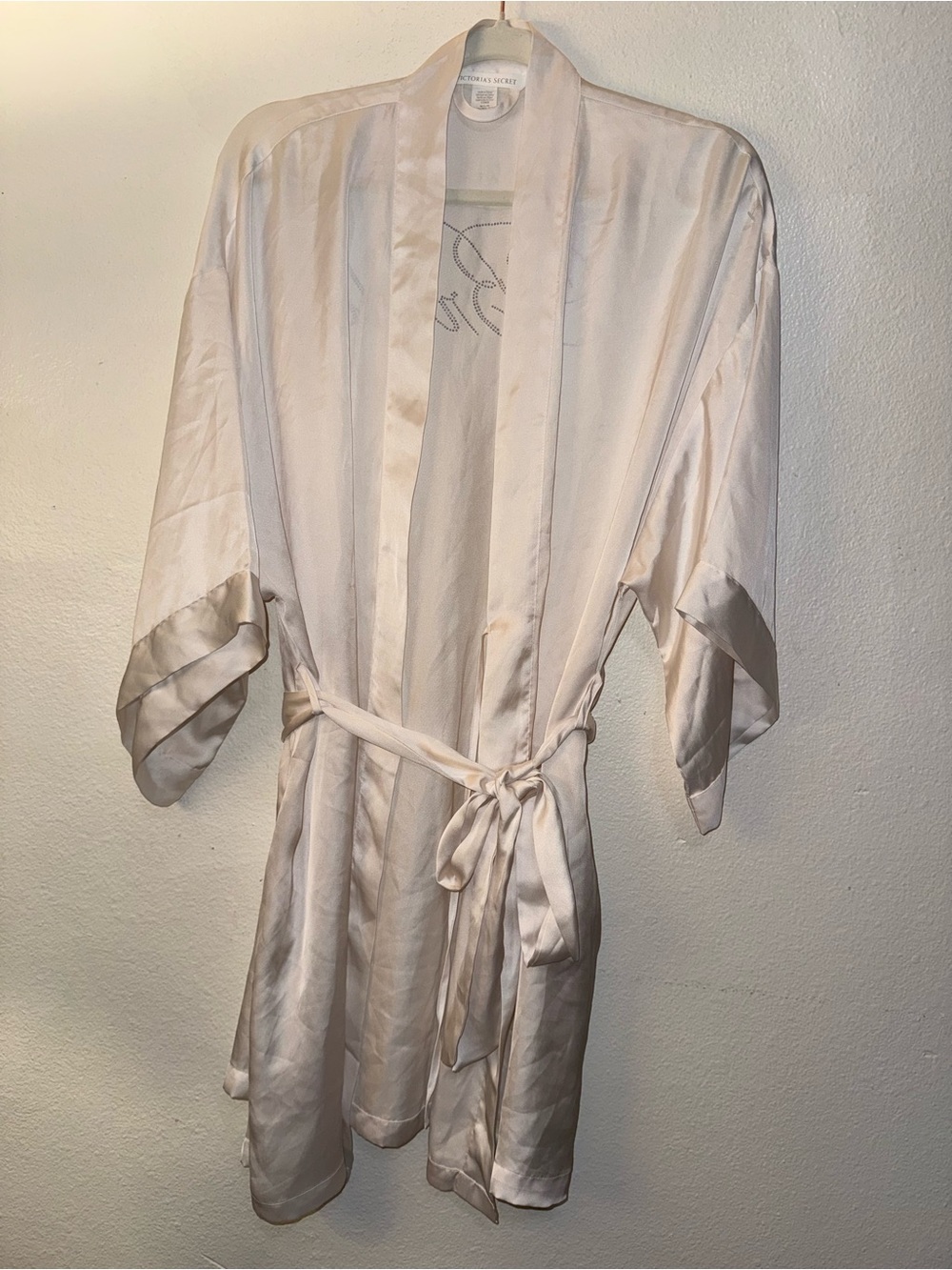 Victoria's Secret Satin “Bride” Robe - Ivory/Cream